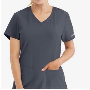 Skechers by barco grey v-neck scrub top